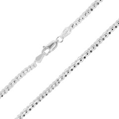 Corrente Prata Pipoca Fio 2,7mm