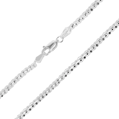 Corrente Prata Pipoca Fio 2,7mm