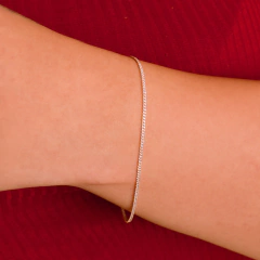 Corrente Prata Grumet Diamantada 1mm - loja online