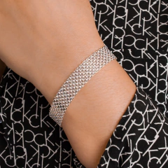 Corrente Prata Esteira 12mm - Via Vizzon