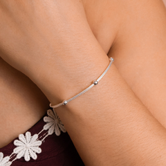 Pulseira Prata Bolinhas 4mm - Via Vizzon