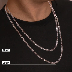 Imagem do Corrente Prata Grumet Lacre Piastrine 4,1mm