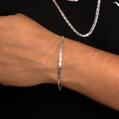 Corrente Prata Piastrine 3,2mm - loja online