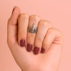 Anel Prata Trabalhado - comprar online