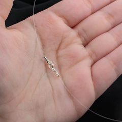 Gargantilha Nylon Fio 0,35mm 40cm c/ Fecho de Prata na internet