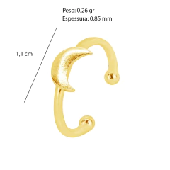 Outlet Piercing Liso Lua Folheado - loja online