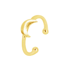 Outlet Piercing Liso Lua Folheado - Via Vizzon