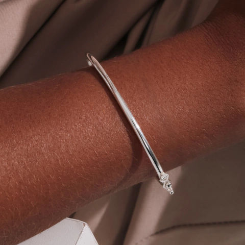 Bracelete Prata Fio Redondo Liso 3mm