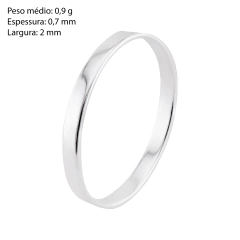 Aliança Prat Reta 2mm - Via Vizzon