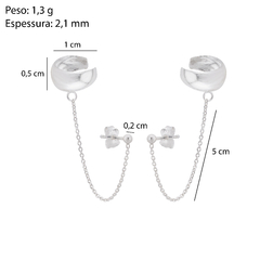 Mix Prata Brinco Cruz + Piercing fake - Via Vizzon