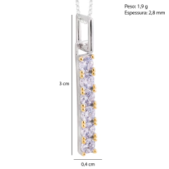 Pingente Prata Palito Cravejado c/ Ródio na internet