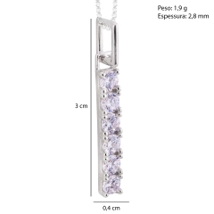 Imagem do Pingente Prata Palito Cravejado c/ Ródio