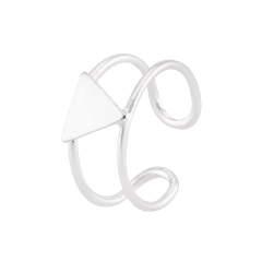 Piercing Prata Fake Triângulo