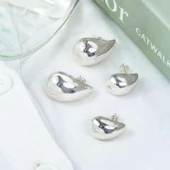 Dueto Brincos Prata Gotas - comprar online