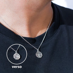 Pingente Prata Yin-Yang Envelhecido na internet