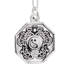 Pingente Prata Yin-Yang Envelhecido