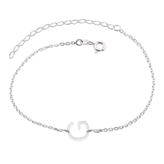 Imagem do Pulseira Prata Letra Laser 16,5cm+5cm Extensor