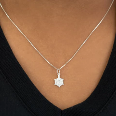 Pingente Prata Estrela Zircônia Cristal na internet