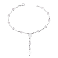 Pulseira Prata Terço com Zircônias - comprar online