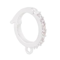 Acessório Prata Pingente Cristal Fecho Click - comprar online