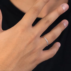 Aliança Prata 2mm Meia-Cana - Via Vizzon