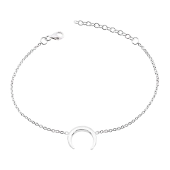 Pulseira Prata Meia Lua - comprar online