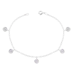 Pulseira Prata Zircônias Cristal - comprar online