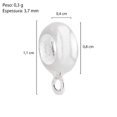 Acessório Prata Argola para Berloque - loja online