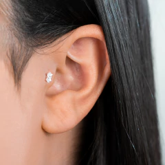 Piercing Prata Dupla de Zircônias Cristal p/ Tragus na internet