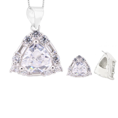 Conjunto Prat Coração Zirconia Cristal - comprar online