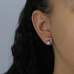 Conjunto Prat Coração Zirconia Cristal na internet