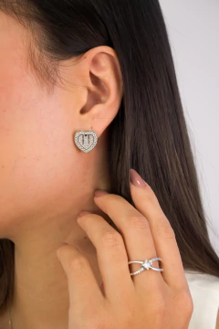 Conjunto Prat Coração Zirconia Cristal na internet