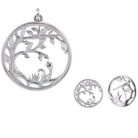 Conjunto Prat Arvore da Vida Zirconia Cristal - comprar online