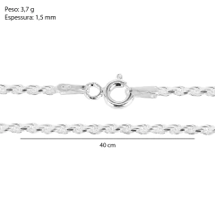 Corrente Prat Cordão Baiano 1,5mm - Via Vizzon