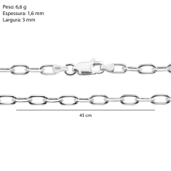 Imagem do Corrente Prata Cartier 3mm