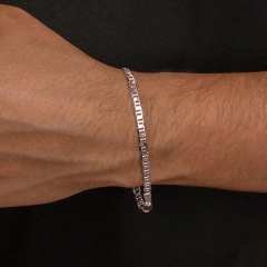 Corrente Prata Grumet Lacre Piastrine 4,1mm - Via Vizzon