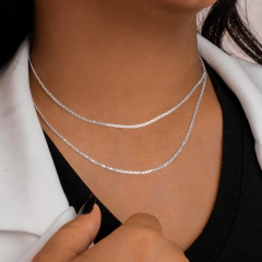 Corrente Prata Esteira 1,8mm - Via Vizzon