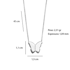Colar Prat Borboleta Veneziana V12 45cm na internet
