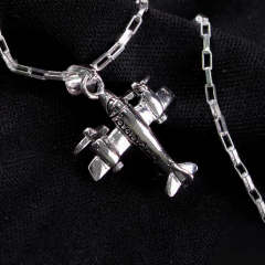 Pingente Prata Avião 2cm - comprar online