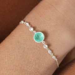 Pulseira Prata Turmalina Fusion 10mm e Zircônias Cristal na internet