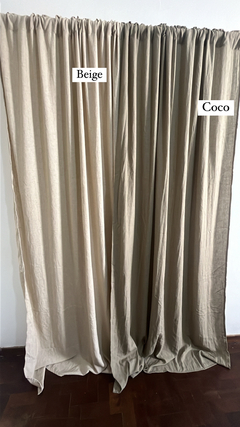 Juego de cortinas premium en lino portobello 2,30 x 1,40 (2 paños) - GiovaDeco
