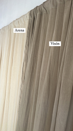 Juego de cortinas 2,60x 1,40 (2 paños) gasa lisa de algodón - comprar online
