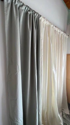 Juego de cortinas en tusor 2,30 x 1,40 (2 paños) - comprar online