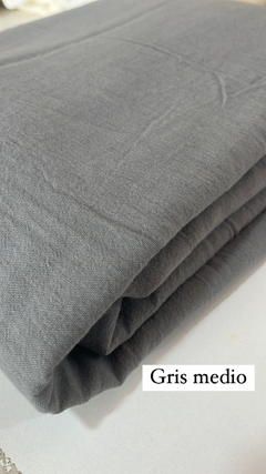 Juego de cortinas 2 x 1,40 (2 paños) de gasa lisa de algodón - GiovaDeco