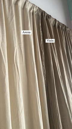 Juego de cortinas 2,60x 1,40 (2 paños) gasa lisa de algodón