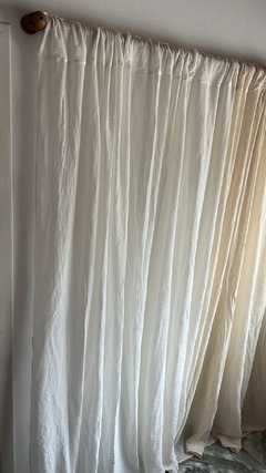 Juego de cortinas 2,70 de ancho x 2,30 de largo en gasa pañalera fina de algodon - comprar online
