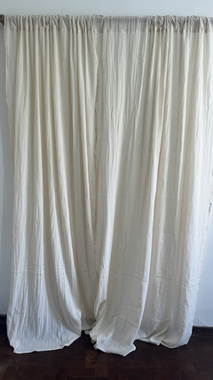 Juego de cortinas 2,60x 1,40 (2 paños) gasa lisa de algodón - comprar online