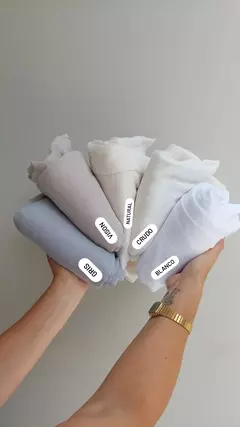 Juego de cortinas 2,30 de largo de gasa de lino Premium - GiovaDeco