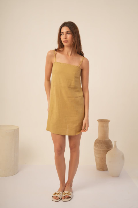 Vestido Corto Lino - comprar online