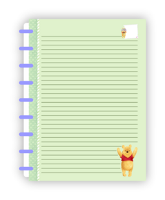 Caderno Ursinho Pooh Momentos - Arquivo Digital - loja online